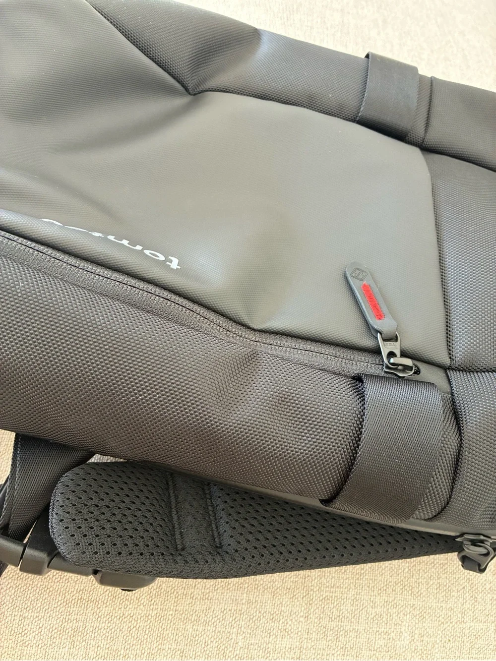 Tomtoc NWT Black Laptop Tech Sling Backpack 14” 15”